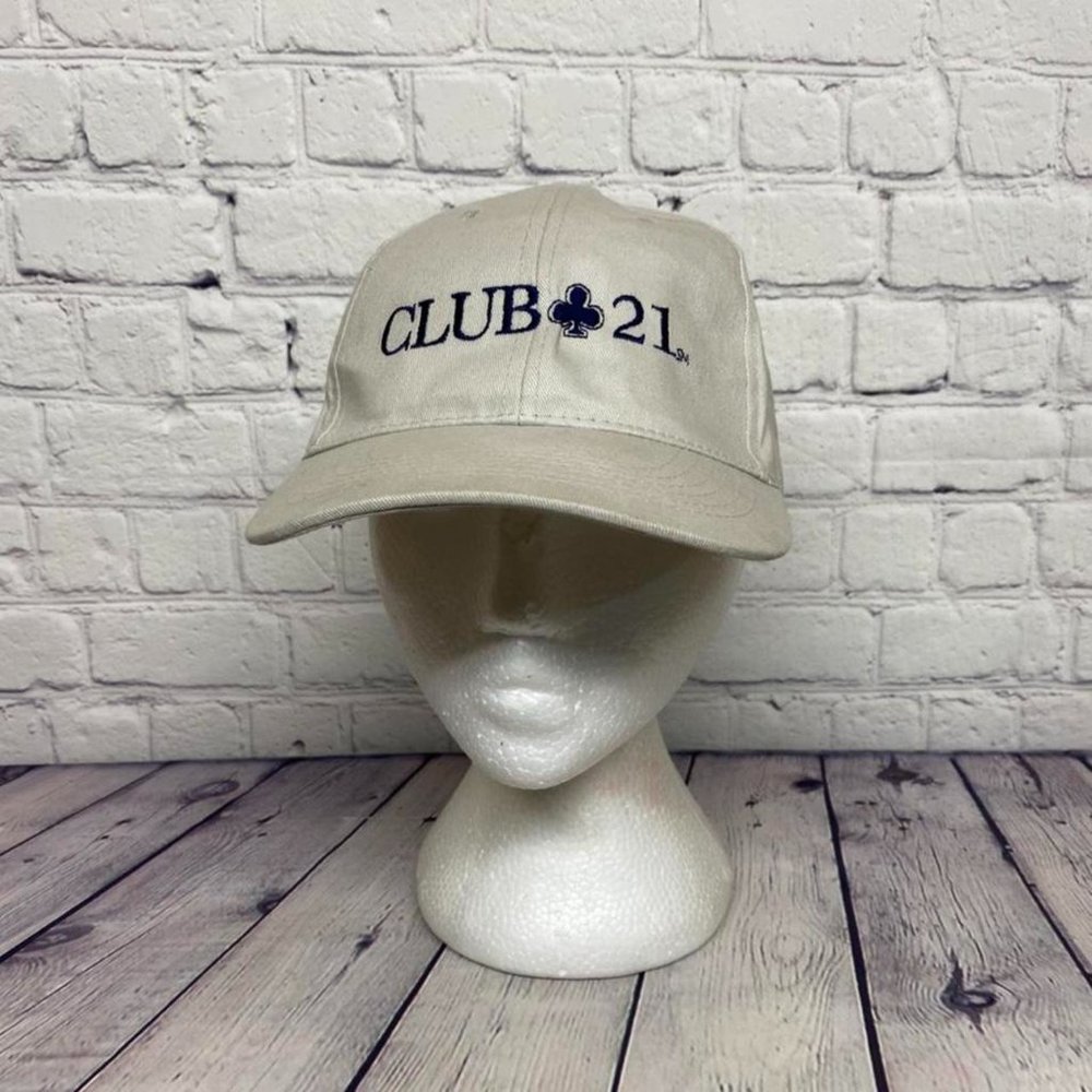 Club 21 Baseball Hat Cap Holland America Line Cruise Beige One Size Fits All